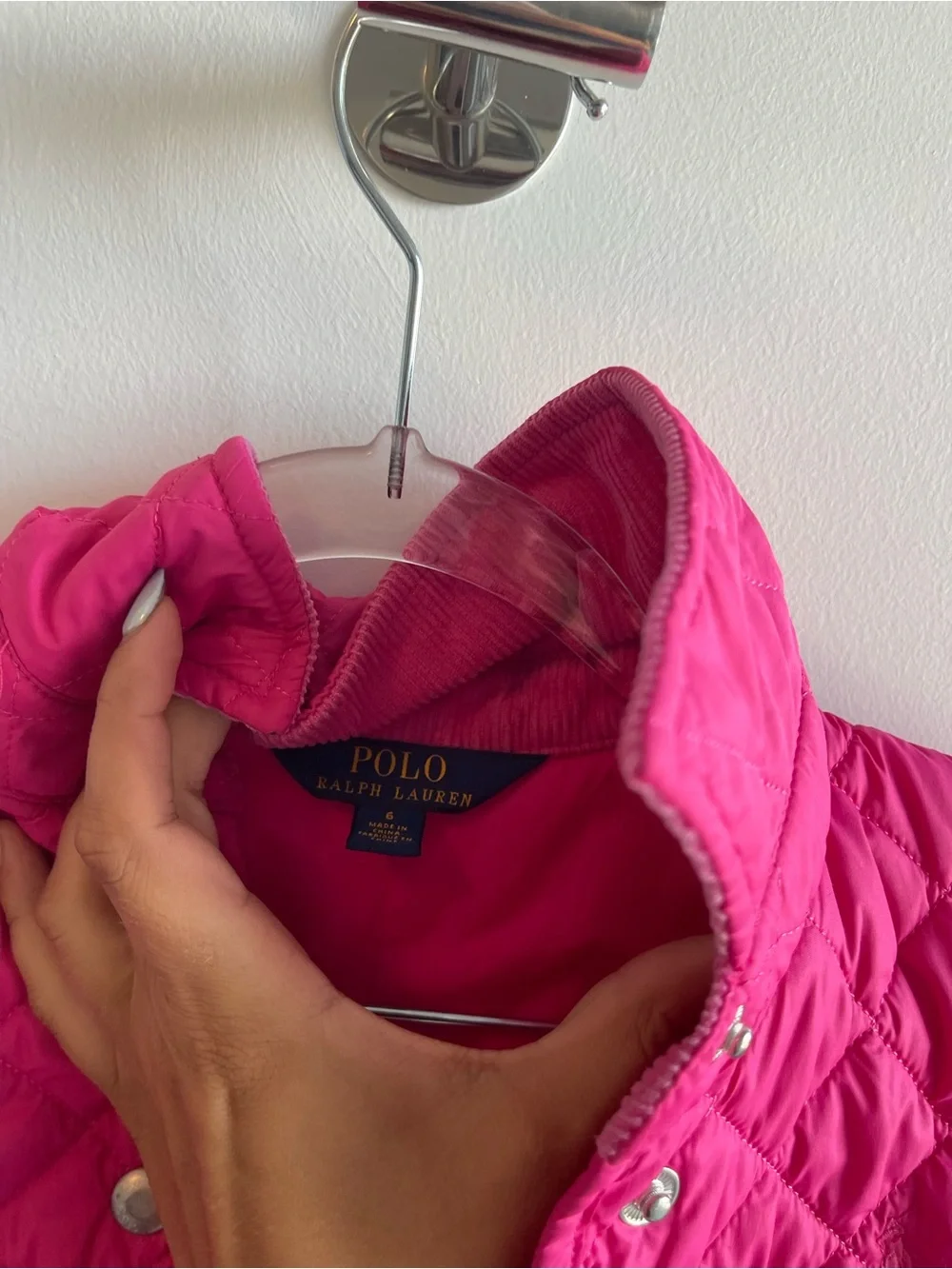 Polo Ralph Lauren Girls' Quilted Pink Jacket